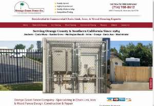 Orange Coast Fence Company - Orange County Fence Company have over 50 years of experience in iron,  chain link,  and wood fence installation throughout Santa Ana,  Huntington Beach,  Costa Mesa,  Irvine,  Orange,  and surrounding areas. Our expert staff are highly qualified to design,  install,  replace,  and repair a wide range of fences and gates,  including property fences,  interior partitions,  trash enclosures,  access gates,  guards,  railings,  and more. Thousands of customers throughout Orange County trust us becau