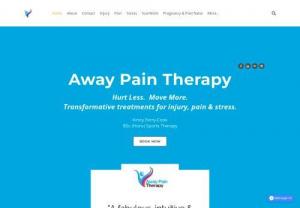 Away Pain Therapy - Graduate Sports Therapist offering treatments for injury, pain and stress.
Treatments incorporate soft tissue massage, joint mobilisations medical acupuncture, kinesiology taping, scar work and rehabilitation.