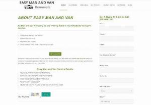 Easy Man And Van Removals | Professional Moving Service - Removal Company with a difference,we provide a comprehensive removals, delivery and courier service in and around London and throughout the rest of the country.