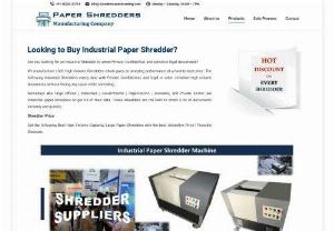 Industrial Paper Shredder | Industrial Paper Shredder Machine - We are Industrial Paper Shredder manufacturing Company. We sell the best Industrial Paper Shredder Machine with warranty. Buy Industrial Paper Shredder at the best price.We are always available for you, for more details dial our Number +91-22-2377 9999 | +91-98 20 020 714. We provide expeditious Industrial Paper Shredder as our team is very proficient. The correct place to buy Industrial Paper Shredder. Customer can call us at our phone number +91-22-2377 9999 | +91-98 20 020 714.