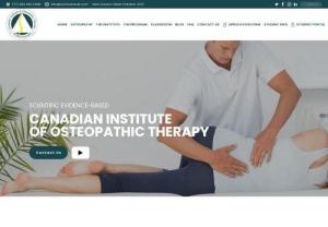 Canadian Institute of Osteopathic Therapy - The Canadian Institute of Osteopathic Therapy offers Osteopathic training for B4: D24 professionals and is associated with the School of Osteopathy of Madrid (EOM) which has been an example of academic excellence since its inception in 1989.