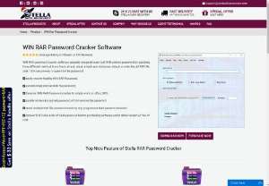 WIN RAR Password Cracker Software - By try Stella WIN RAR password cracker software which powerful solution to crack WIN RAR password by using brute force attack, mask attack and dictionary and also break password protection from WIN RAR file and also support all latest version of RAR file. 