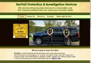SurVail Protection & Investigation Services Inc. - SurVail Protection Services is a multifaceted/ licensed Ontario Security and Investigations Agency designated as a Security Training Entity by the Province of Ontario Government. We cover Brant,  Haldimand,  Norfolh.