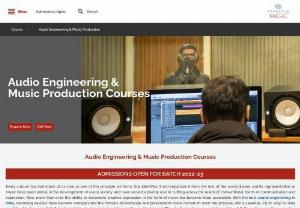 Music Production Courses In Delhi - SACAC - Become a professional in Audio Engineer with courses at SACAC. Enroll for a PG diploma in Audio Engineering & Music Production to know the professional approach and for a Diploma in Audio Engineering to scale high in your career. These courses help you to know the minutest details so that your work can be recognized all over.