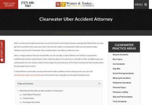 Clearwater Uber Accident Lawyer - If a person was involved in an Uber accident in clearwater, contact uber accident lawyer at Winters & Yonker P.A. they have qualified Uber injury lawyer experienced in Uber related accidents.