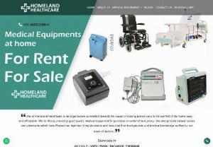 Medical Equipments on rent in Noida - Homeland healthcare is an organisation which focusses on making patient care in the comfort of your home easy and affordable by providing them medical types of equipment.