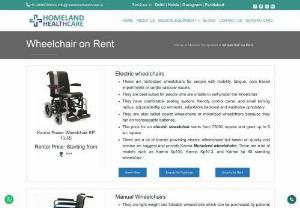  Wheelchair on Rent in Gurugram - Wheelchair on Rent or Buy online. Manual, Commade, Recliner and Electric Wheelchair at an easily affordable price. We care for you that's why we provide the Best Quality Wheelchair at lowest price.