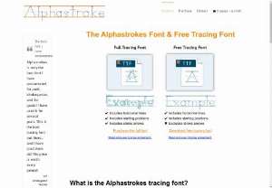 Free Alphabet Font - Alphastrokes kindergarten ABC learning products provide teachers and parents with the tools to properly introduce children to the alphabet. Each of the Alphastrokes ABC learning products uses the Alphastrokes font.
