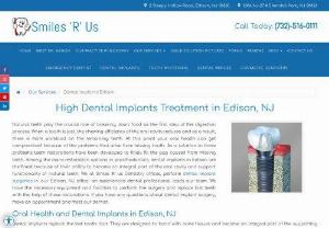 Dental Implants in Edison, Affordable Dental Implants Surgery  - Get an affordable dental implants treatment at Smiles R us Dentistry Edison NJ. Our dentist has over 20 years of experience in this field. Visit our office at Smiles R us or call us on (732)-516-0111 
