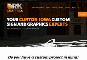 Vehicle Wraps,  Sign,  Printing & Graphics Company in Clinton,  IA & Illinois - RK Graphics is a multifaceted sign and graphics company create vehicle graphics & builds custom signs,  banners,  displays for your business,  event or campaign promotion.