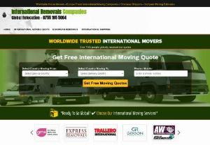 International Removals Companies - Whether you are planning to move your furniture to Switzerland or Czech Republic or London or France or Belgium we can help you get the best moving quote from vetted reliable International Removals Companies when you submit your request or moving inventory to us.