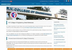 rv college of engineering direct admission - For Direct Admission in RV College of Engineering Bangalore 2019 through Management Quota procedure details along with fees and other things contact us immediately.