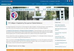 rv college of engineering management quota admission - RV College of Engineering Management Quota Admission Bangalore 2019 fees and procedure details contact here immediately. Also admission through management quota available here.