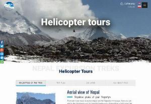 Helicopter tour in Nepal - Fly with helicopter and explore the magical Himalaya Kingdom Nepal within few hours. Our helicopter tour takes you to Everest region, Annapurna Base Camp and other parts of Nepal.