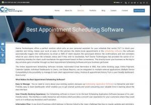 Best Appointment Scheduling Software - Destra Technologies provides the best Appointment Scheduling Software for all small businesses needs. User-Friendly and Interactive Software to manage your clients and customers. Avail free demo to Get Discounts!!