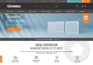 Oxworks - Oxworks manufactures and supplies factory direct fencing,  gates,  screens and balustrade. We stock a huge range of products & fencing supplies from DIY to Commercial projects. We specialise in the manufacture of glass,  aluminium & steel products for home improvement and major project works.