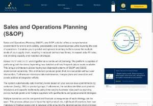 Sales and Operations Planning - Sales and Operations Planning by Adexa to grow your business planning and have more profit.