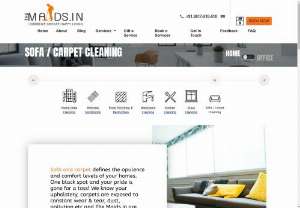 Sofa Carpet Cleaning Service for Home & Offices - Sofa cleaning services - The Maids Dot In specializes in carpet and Sofa cleaning in Delhi NCR. We provide complete refurbishment upholstery and sofa cleaning experience. Your valuable carpets and sofas become spotless without any dampening mark. Book Now!