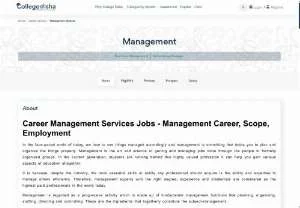 Screenshot of Career Management Services Information
