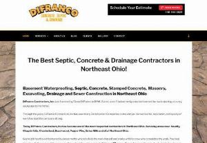 DiFranco Contractors Inc. - DiFranco Contractors Inc. is a northeast Ohio contractor that specializes in concrete flat work, stamped concrete, basement waterproofing, excavating, site work, sewer installation, water line installation, masonry, new foundations and repairs.  Established in 1996 by Gianni DiFranco who has over 20 years of experience in the trades.  We strive to complete our projects on time and on budget.