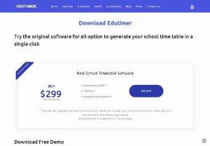School Timetable Generator Software - Try the original software for all option to generate a timetable schedule for students as well as teachers. Buy or Try Free demo.