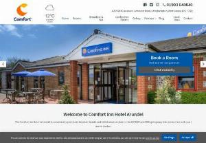 Comfort Inn Hotel Arundel - Comfort Inn Hotel is positioned between Arundel & Littlehampton, West Sussex, the hotel has 53 en-suite rooms, a bar and breakfast, lowest rate guaranteed.	