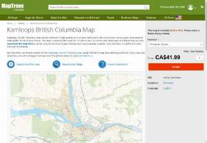 Kamloops British Columbia Map - Kamloops Map BC from MapSherpa Street products is ideal for the business owner who needs local or regional road network information on within Kamloops, British Columbia for service delivery, catchment area or sales territory.