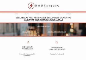 R.A.B Electrics - Electric Vehicle Charging Specialists R.A.B Electrics are proud to offer Domestic Electrical services and Electric Vehicle charging solutions to Hampshire and Thames Valley. We can offer a professional and high quality service at an affordable price. 

What you can expect:
- A friendly, honest and reliable service.
- Efficient communications throughout, from quoting up to the finished project.
- No hidden costs - all work and costs are detailed in the quote and amendments are finalised and 