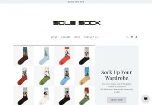 Sole Sock - At Sole Sock we strive to promote artistry through a wide designs in our socks, hats, umbrellas, and bags.  We are in the business of matching perfect pair.
