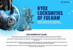 Kyox Locksmiths of Fulham | Call 020 7096 0585 - Kyox Locksmiths of Fulham offers you a 24 hour locksmith services in Fulham, London. Call us on 020 7096 0585. Service from Barclay Rd, London SW6 1EJ, UK. Our locksmiths are fully trained and will be happy to assist you.