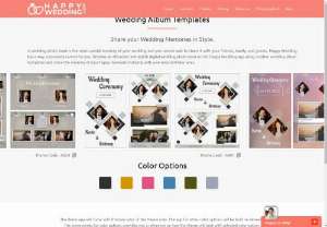 Best Wedding Album Themes, Templates at Happy Wedding App - Looking for a unique Wedding Album theme to freeze each and every moment of your special day? Browse creative themes, layouts, unique designs, and multiple sizes templates to treasure your memories forever. Visit us today.