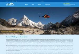 Everest Helicopter Tour Package, Luxury helicopter tour, Nepal Trekking - Everest helicopter tour package is an effortless luxury excursion in the Himalayan realm of Nepal. This tour offers nearer world highest peak with snow-capped mountains view from your necked eye. This tour presents you magnificent colorful sunrise view over the Himalayas in the world greatest climax.