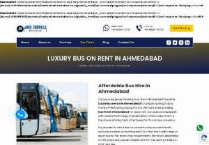 Bus On Rent In Ahmedabad  - Jimi Travels Bus rental aims to provide safe and comfortable journey with luxuries interiors. We have services in Ahmedabad as well as all major cities in Gujarat and pan India.