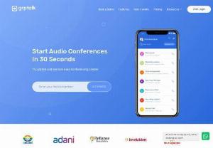 Audio Conference App - Grptalk is an audio conferencing app that lets you talk to a group of people from anywhere,  and at any time. Using grptalk,  conference hosts can easily control all aspects of the call via the app or the web interface. Download grptalk to conference directly from your mobile!