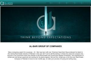 Al-Bari Group of Companies - Serving our prestigious clients, Al-Bari Group of Companies aim to set a new trend by reshaping Real Estate sector in Pakistan. Founded in Year 2017 by Syed Asim Raza, Al-Bari Group of Companies is catering its clients, maintaining largest portfolio of real estate services.

Our Journey doesn't ends here, we have launched two large Eco-friendly projects: Aquatic City and Aquatic Mall. As Pakistan's leading Real Estate and construction company our goal is to empower the nation with leading mall