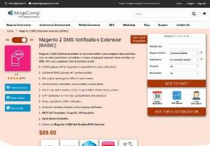 Magento 2 SMS Notification, FREE Magento Order SMS Notification Extension - Magento 2 SMS Notification Extension by MageComp provides a facility to notify customers about various order status activities through text messages. Just choose a preferable SMS gateway from 30+ SMS Gateways and notify your Magento store customers round the clock.
