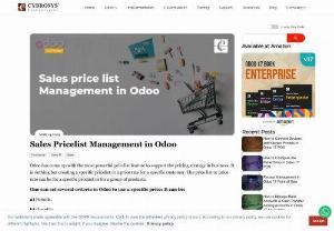 Sales Pricelist Management in Odoo - Now easily manage your product price according to your business desires. Odoo sales pricelist configures different price strategies upon business need.