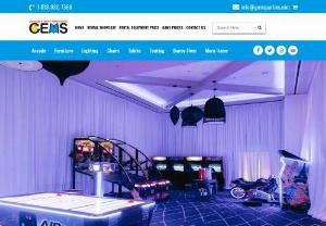 Arcades & Party Rentals by GEMS INC. - Gems Parties is the largest party event rentals company in Los Angeles. Our rentals includes,  tents & canopies,  dance floors,  arcade games,  lighting,  tables