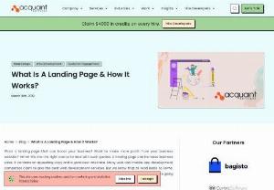What is Landing Page & How Does It Work - How to make a landing page with custom web development company, Best Landing Page can boost business growth, Need of landing page is appealing to the customer.