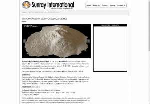 Sodium Carboxymethyl Cellulose - SODIUM CARBOXYMETHYL CELLULOSE is a white to creamish coloured powder consisting of very fine particles, fine granules. It is odorless, tasteless and hygroscopic powder readily dissolves in water to form colloidal solution.  
