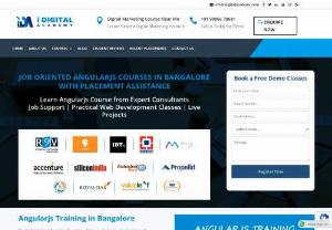 Best AngularJS Training in Bangalore - Looking for Best AngularJS Training institute in Bangalore, i Digital Academy provides real-time training with expert trainers having 8 + years of experience in AngularJS Course, we also provide 100% Placement assistance.