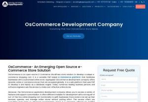 Oscommerce Development Company | Oscommerce Development - Counted among the Oscommerce development company, AppSquadz technologies provide complete online store solutions with full-scale marketplace features, mobile commerce solutions, and advanced reports & analytics to our clients. Get the oscommerce development services from us which will help you to boost your sales.