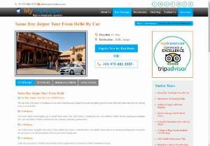Golden triangle with same day jaipur -  My travel con offers many tour packages but Golden Triangle Tour with same day jaipur is the best tour. In this tour package you will visit delhi agra tajmahal with same day jaipur with all luxury facilities.