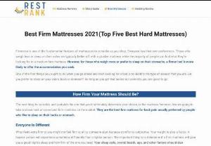 Best firm mattress - A good quality mattress is responsible to provide you quality sleep. Invest in a mattress like the best firm mattress to get a comfortable sleep.