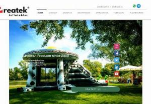 Reatek Inflatables Europe - Our company has been inflatables supplier and producer since 2008 and indoor playgrounds supplier since 2010. Our main product product portfolio includes: amusement inflatables, advertising inflatables, pneumatic structures, indoor playgrounds, trampolines.