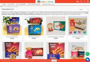 Send Sweets to UK - 1800 Gift Portal is an online sweets shop where you can buy sweets for your loved ones.You can get each and every kind of sweets for each and every occasion on 1800 gift portal, so if you want to send sweets to UK then we are at your service. We deliver sweets in all major areas of the UK like Manchester, London, Oxford, Glasgow, Liverpool, etc. 