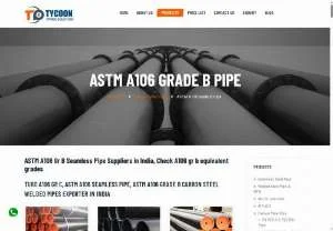 Screenshot of ASTM A106 Grade B Carbon Steel Pipe Suppliers