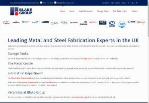 Blake Group - Leading metal and steel fabrication experts in the UK. They design,  manufacture and supply steel products for the general public,  tradesmen and for large construction projects. Products range from cutting steel to size,  making steel balconies to large bespoke steel storage tanks.