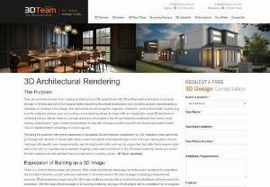 3D Architectural Rendering Services - 3D Team that uses the latest technologies and software works closely with customers to provide realistic 3D rendering. Our high-quality 3D rendering helps you present the project and meet marketing needs. Our creative designers of 3D graphic animators and multimedia specialists work in teams to offer the best quality at a best price. 