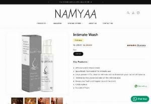 Intimate Wash - ​Namyaa ​Intimate Wash is the best wash for your intimate hygiene, It contains all the natural ingredients no harmful chemicals